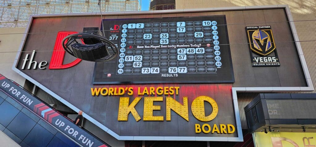 Worlds Largest Keno Board